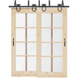 vidaXL Komplet opreme za drsna vrata 183 cm jeklo črne barve | Shoptok.si