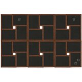 vidaXL okvir za 24 fotografije (13 x 18 cm) tamnosmeđi mdf | shoptok.hr