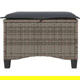 vidaXL Vrtni stolčki z blazinami 2 kosa Grey 55x55x36 cm Poly Rattan Cene