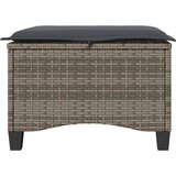 vidaXL Vrtni tabure s jastucima 2 kom sivi 55x55x36 cm poliratan | shoptok.hr