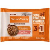 Nature’s Variety Nature's Variety Cat Adult Multipack koščki v omaki - piščanec, losos - 4 x 85 g | Shoptok.si