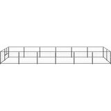 vidaXL kavez za pse crni 12 m² čelični | shoptok.hr