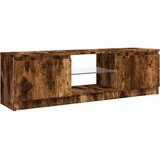 TV ormarić s LED svjetlima boja dimljenog hrasta 120x30x36 cm | shoptok.hr