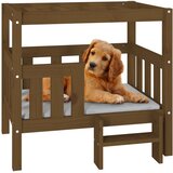 Krevet za pse boja meda 75,5 x 63,5 x 70 cm od masivne borovine | shoptok.hr