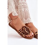 Boto Flat Women's Slippers With Decorative Buckle Leopard Luwam | Shoptok.si