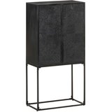  Komoda crna 60 x 30 x 120 cm od masivnog drva bagrema i manga | shoptok.hr