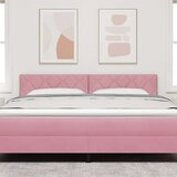 vidaXL Naslon za glavo z diamantnim blokovnim dizajnom roza 180 cm iz žameta, (22008379) | Shoptok.si