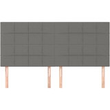  Uzglavlje tamno sivo 160x5x118/128 cm tkanina | shoptok.hr
