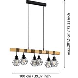 Eglo 44076 - visilica na sajli townshend 6xE27/60W/230V | Eponuda.com