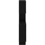 Police u obliku zida Zidna montaža Crna 64 x 13,5 x 91,5 cm | shoptok.hr