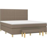  Box spring postelja z vzmetnico taupe 180x200 cm blago, (20788850) | Shoptok.si