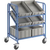 eurokraft pro nivojski voziček z evro posodami, 6 posod, dxšxv 885 x 620 x 1100 mm Cene