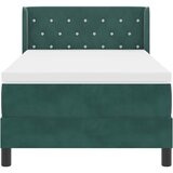  Krevet s opruga kutije Tamnozelena 200 x 90 cm Baršun | shoptok.hr