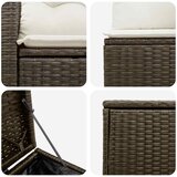  Set sofe 5 kom. Smeđa i krem bijela Poli Rattan i čelik | shoptok.hr
