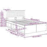  Okvir za krevet Sonoma 120 x 190 cm Čvrsto borovo drvo | shoptok.hr