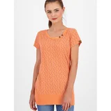 Alife and Kickin Orange Women's Patterned Long T-Shirt - Women
