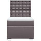  Krevet s oprugama i madracem sivi 90 x 200 cm od umjetne kože | shoptok.hr
