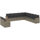  11-dijelni set vrtnih sofa od poliratana s jastucima sivi | shoptok.hr
