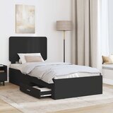  Krevetna konstrukcija Crna 75 x 190 cm Konstruirano drvo | shoptok.hr