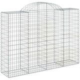  Obokane gabion košare 4 kosi 200x50x140/160 cm pocinkano železo Cene