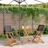 vidaXL 3-dijelni bistro set od poliratana i masivnog drva crni | shoptok.hr