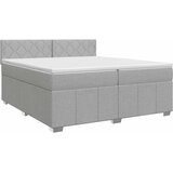  Boxspring krevet s madracem Svjetlosiva 200 x 200 cm Tkanina | shoptok.hr