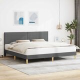  Krevetna konstrukcija Tamnosiva 180 x 200 cm Tkanina | shoptok.hr