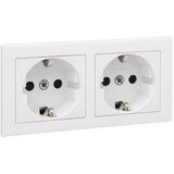 Legrand Dvostruka kućna SCHUKO utičnica sa okvirom SUNO 250V bela Cene