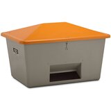 Cemo Posoda za posipni material iz umetne mase s steklenimi vlakni, prostornina 1100 l, z odprtino za odvzemanje, siva posoda | Shoptok.si