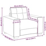  Set sofe od 3 dijela s jastučićima u krem baršunu | shoptok.hr