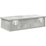 vidaXL Stenska polica s predali betonsko siv 60x28x15 cm inž. les | Shoptok.si