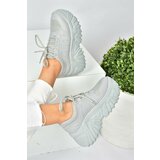 Fox Shoes Gray Thick-soled Women's Sports Shoes Cene