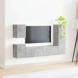  Set TV komoda Zidne 4 pcs Betonski sivi Konstruirano drvo | shoptok.hr