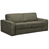 Makamii Kaki zelena raztegljiva sedežna garnitura iz rebrastega žameta 195 cm Nona – | Shoptok.si