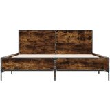  Okvir za krevet boja hrasta 150x200cm konstruirano drvo i metal | shoptok.hr