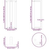  Noge konzolnog stola T-oblika 2 kom 38x25x(72-73) cm čelik | shoptok.hr