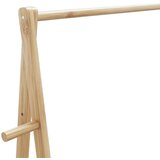 vidaXL Stojalo za oblačila s policami n kolesi 96x45,5x155,5 cm Bambus | Shoptok.si