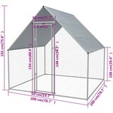  kokošinjac od pocinčanog čelika 2x2x1,92 m | Eponuda.com