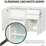  Komoda ladica 2 ladice push-click 117 cm x 36 cm x 74 cm bijela | shoptok.hr