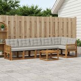  Set vanjskih sofa 7 kom. Prirodna i svjetlosiva | shoptok.hr