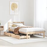 vidaXL Posteljni okvir brez vzmetnice 75x190 cm trdna borovina Cene