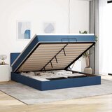  Otomanski okvir kreveta s madracima plavi 200x200cm tkanine | shoptok.hr