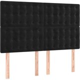  Uzglavlje crno 144x5x118/128 cm baršunasto | shoptok.hr
