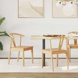  Stolac za blagovanje 2 pcs Prirodna Čvrsto drvo od gume | shoptok.hr