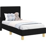  Okvir kreveta za malu djecu s naslonom Crna 70 x 140 cm tkanina | shoptok.hr
