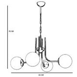 Opviq nevada 4 Lü siyah beyaz Camlı avize blackwhite chandelier | ePonuda.com