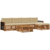  Set vanjskih sofa 6 kom. Prirodna i bež | shoptok.hr