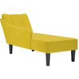 vidaXL Počivaljka od baršun s rukonaslonom žuta | shoptok.hr