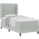 Box Postelja s pomičnim ležiščem in žimnico Svetlo siva 90x190 cm Žamet, (22051715) | Shoptok.si