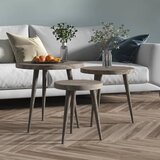 Furnova 3-delni komplet stranskih mizic siv MDF in železo, (21915679) | Shoptok.si